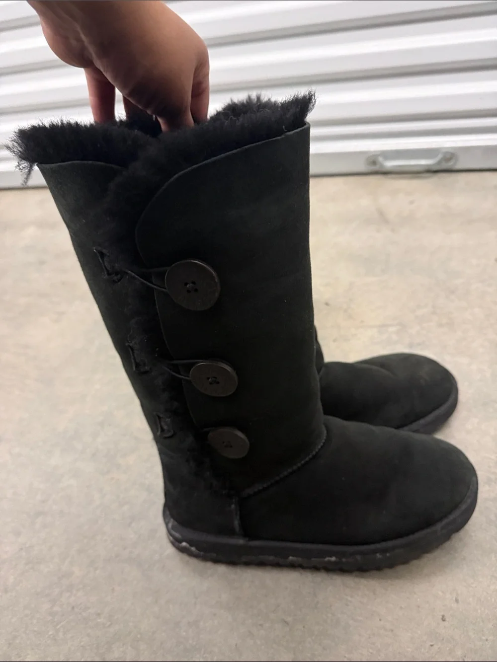 UGG Black Tall Shearling-Lined Women's Winter Boots
